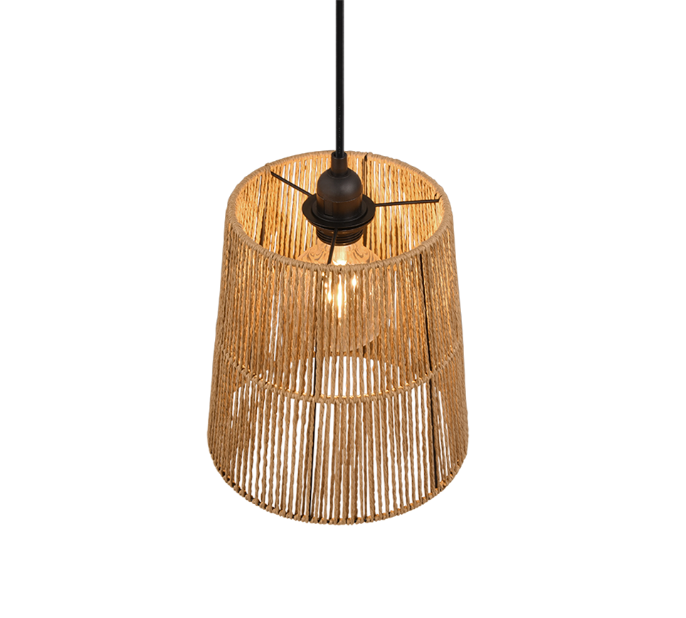 Holm pendant E27 brown/paper yarn — R31041026