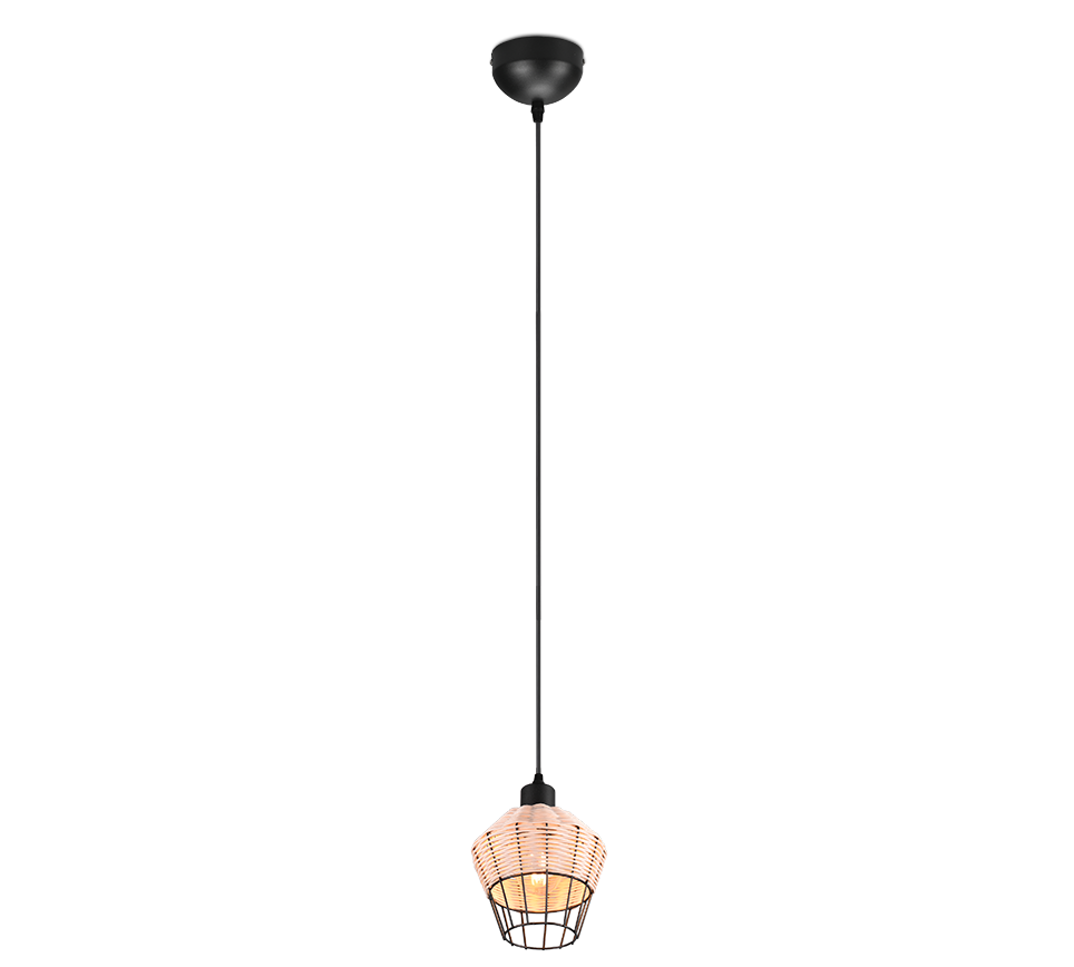 Borka pendant 1-pc 17 cm E27 natural color/rattan — R31261036