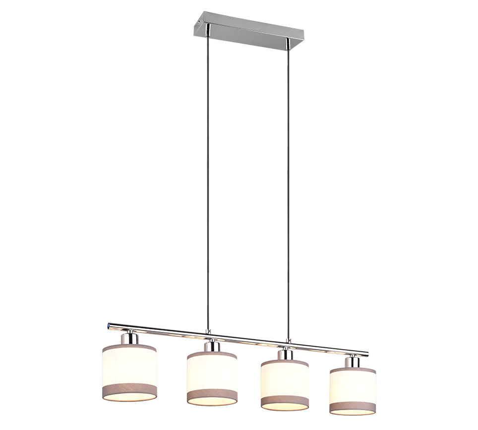 Davos pendant 4-pc E14 chrome/white — R31554006