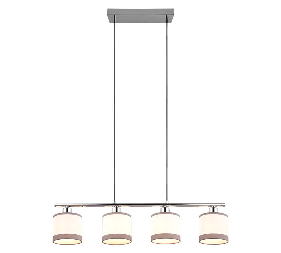 Davos pendant 4-pc E14 chrome/white — R31554006