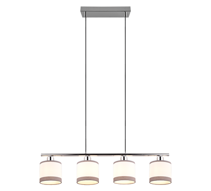 Davos pendant 4-pc E14 chrome/white — R31554006