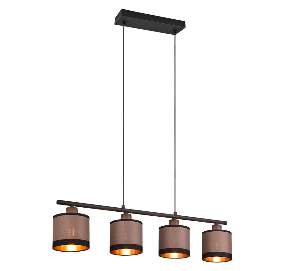 Davos pendant 4-pc E14 matt black/greige — R31554041