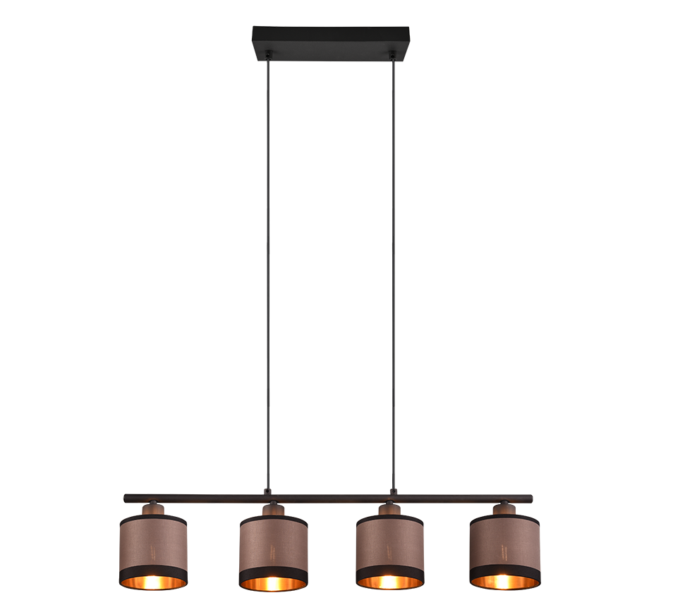 Davos pendant 4-pc E14 matt black/greige — R31554041