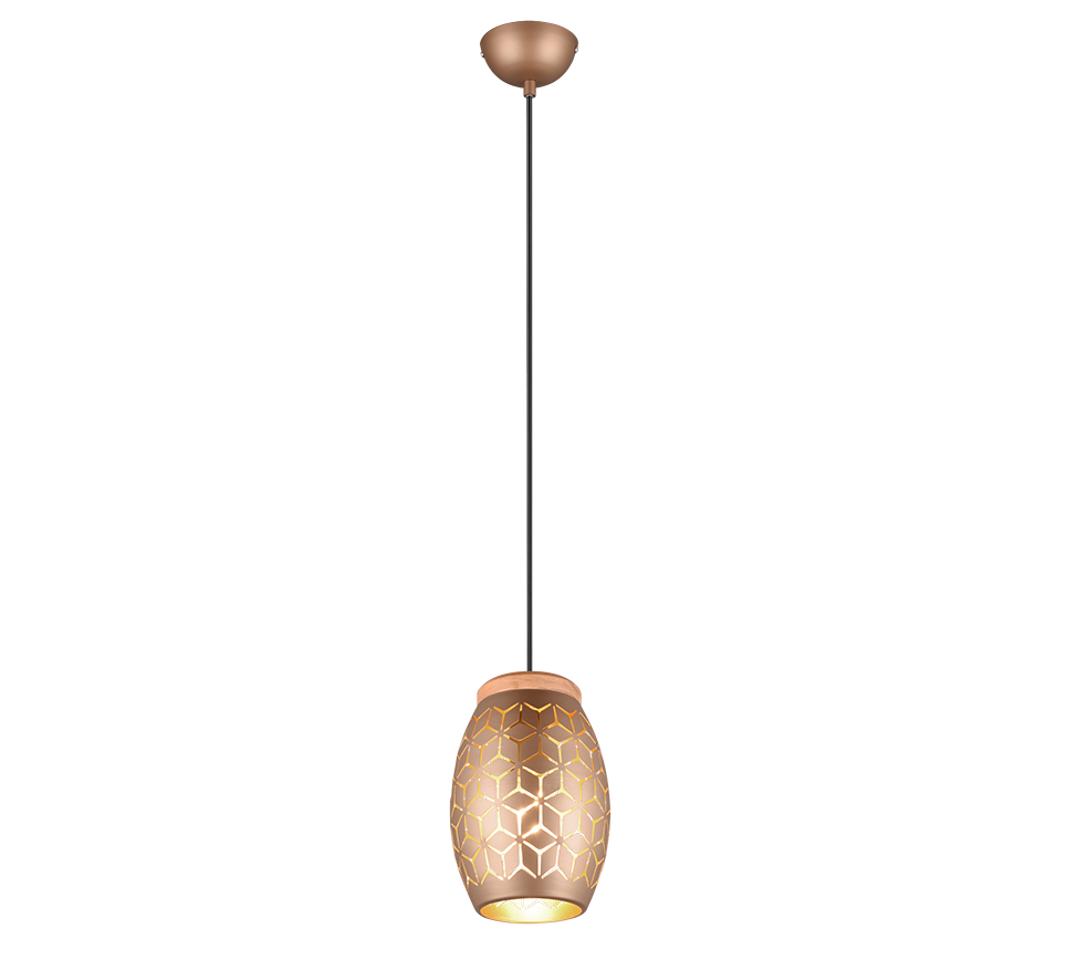 Bidar pendant 1-pc E27 coffee brown — R31571065