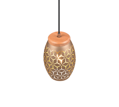 Bidar pendant 1-pc E27 coffee brown — R31571065
