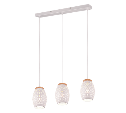 Bidar pendant 3-pc E27 matt white — R31573031
