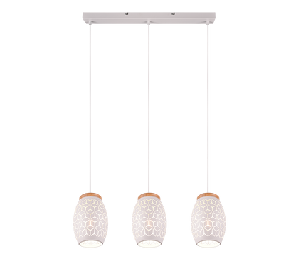 Bidar pendant 3-pc E27 matt white — R31573031