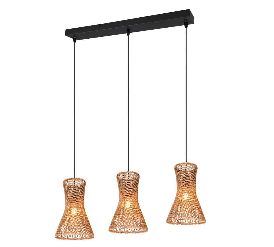 Bijou pendant 3-pc E27 brown/paper yarn — R31833026