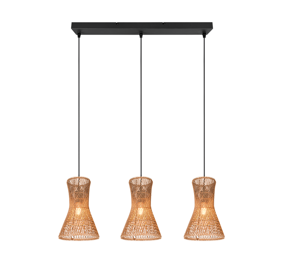 Bijou pendant 3-pc E27 brown/paper yarn — R31833026