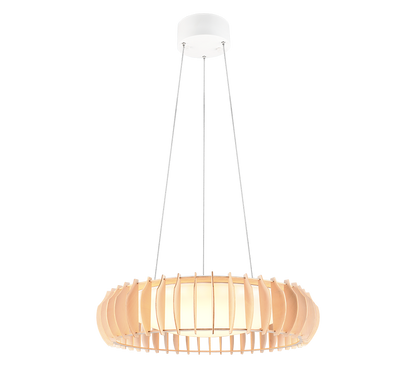 Monte LED pendant 60 cm wood/white — R32171930