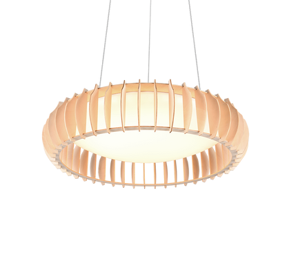 Monte LED pendant 60 cm wood/white — R32171930