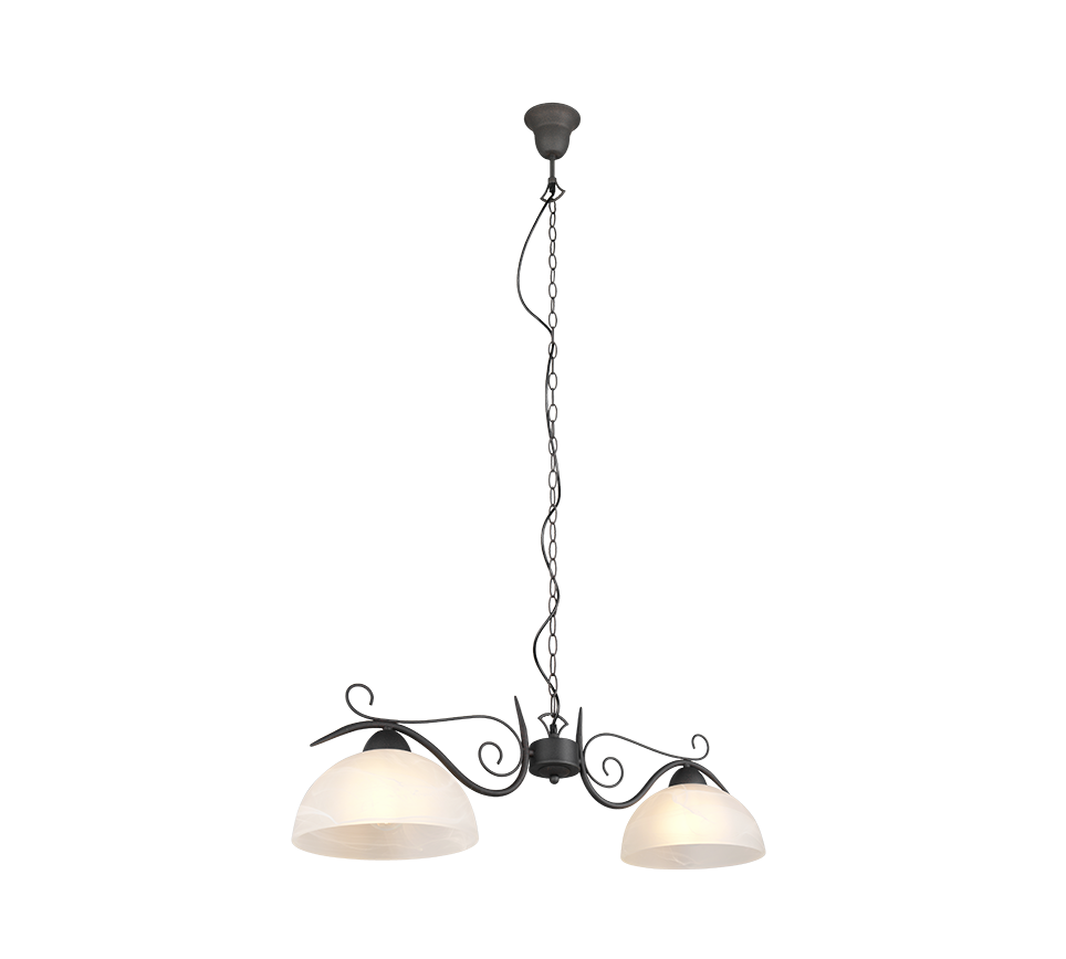 Country pendant 2-pc E27 rustic — R3432-24