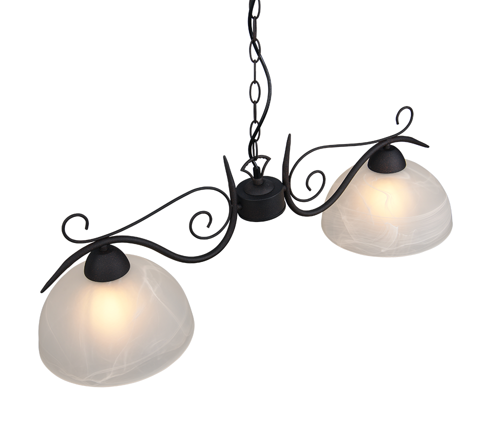 Country pendant 2-pc E27 rustic — R3432-24