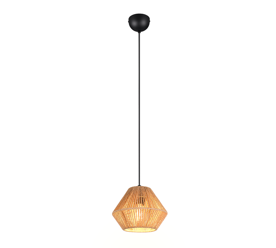 Lucille pendant E27 brown/paper yarn — R36111026