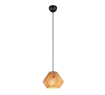 Lucille pendant E27 brown/paper yarn — R36111026