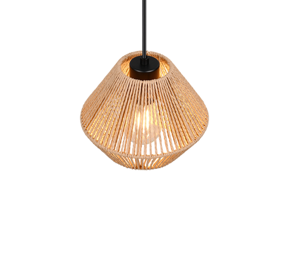 Lucille pendant E27 brown/paper yarn — R36111026