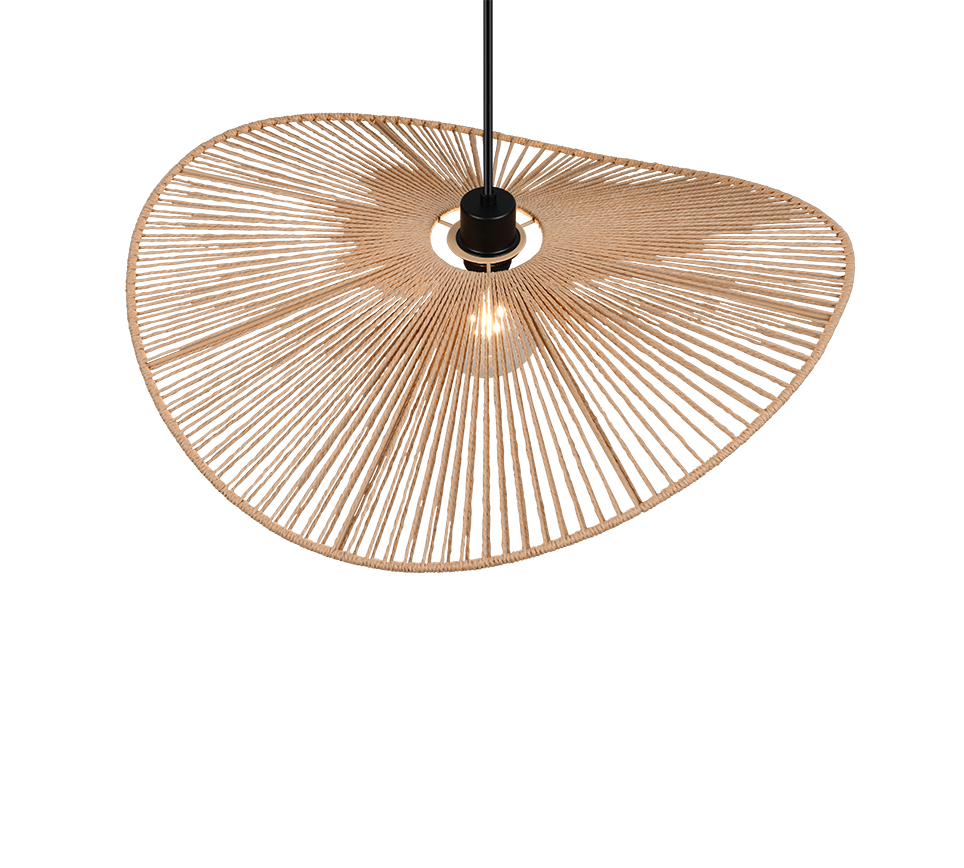 Laurine pendant 58 cm E27 brown/paper yarn — R36161026