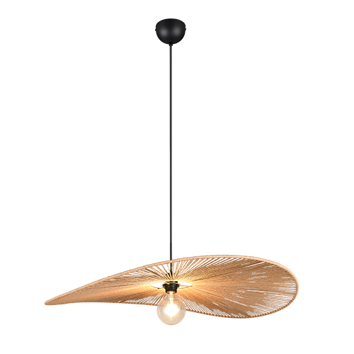 Laurine pendant 78 cm E27 brown/paper yarn — R36161926