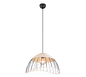 Sandrine pendant E27 matt black/rattan — R36211032