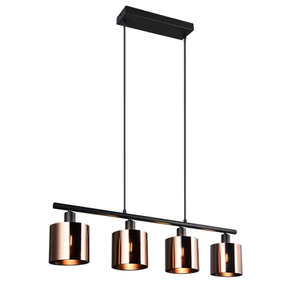 Jason pendant 4-pc E14 matt black/bronze — R36304064