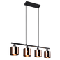 Jason pendant 4-pc E14 matt black/bronze — R36304064
