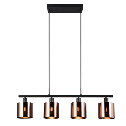 Jason pendant 4-pc E14 matt black/bronze — R36304064
