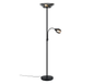 Gerry floor lamp 2xE27 + E14 matt black with reading light — R40063132