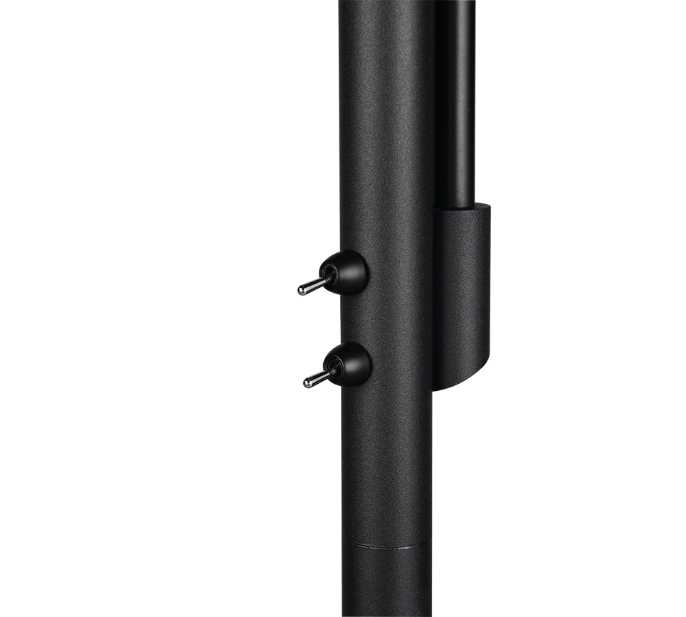 Gerry floor lamp 2xE27 + E14 matt black with reading light — R40063132