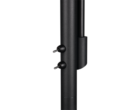 Gerry floor lamp 2xE27 + E14 matt black with reading light — R40063132