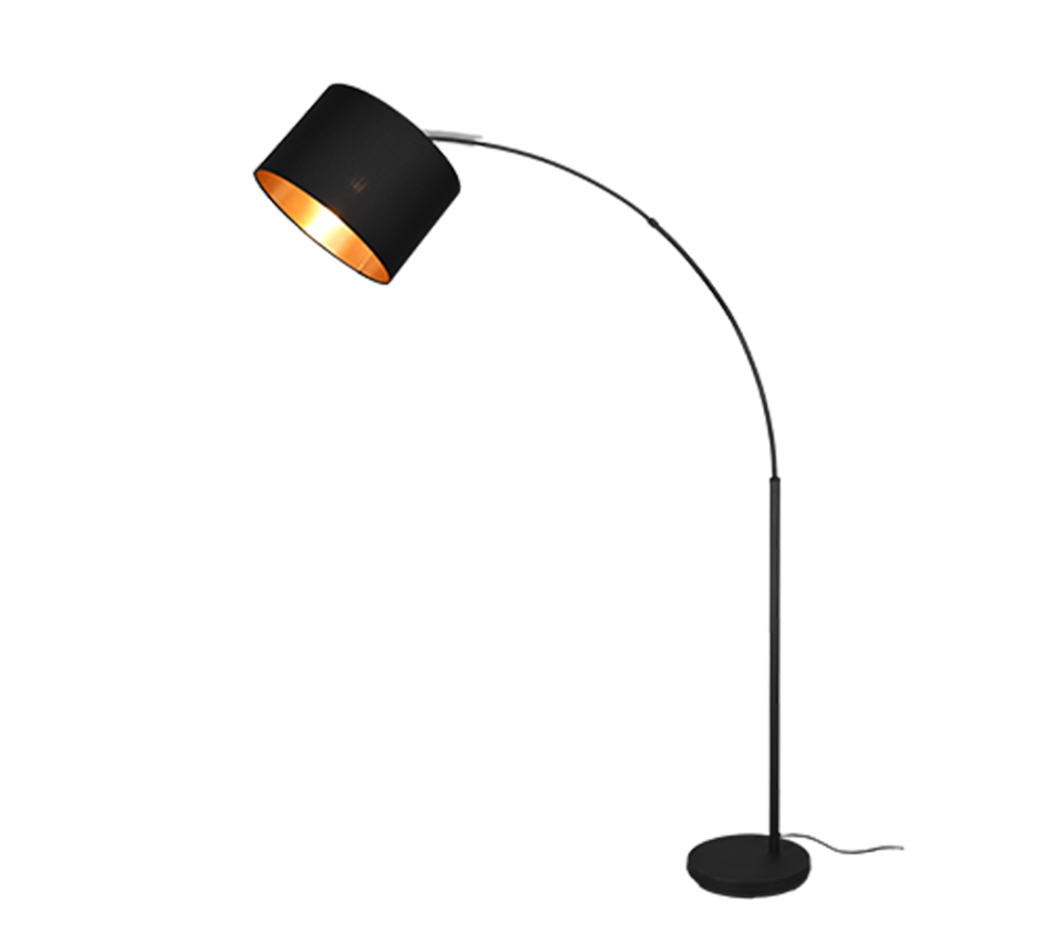 Bolivia floor lamp E27 matt black/gold — R40081080