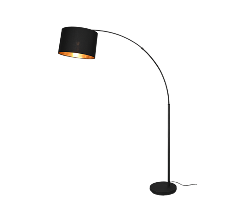 Bolivia floor lamp E27 matt black/gold — R40081080