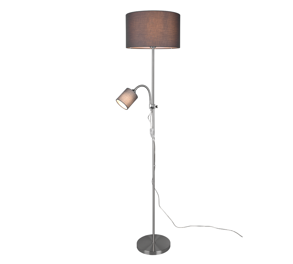 Owen floor lamp E27+E14 grey — R40192007