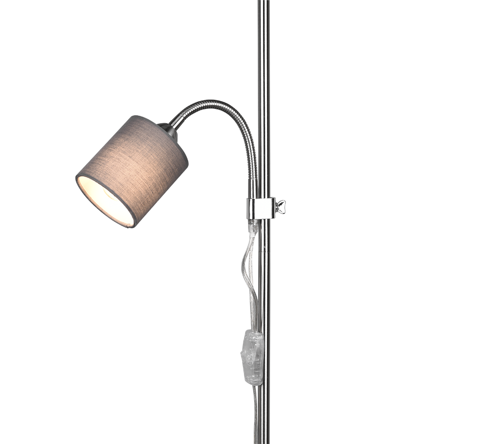 Owen floor lamp E27+E14 grey — R40192007