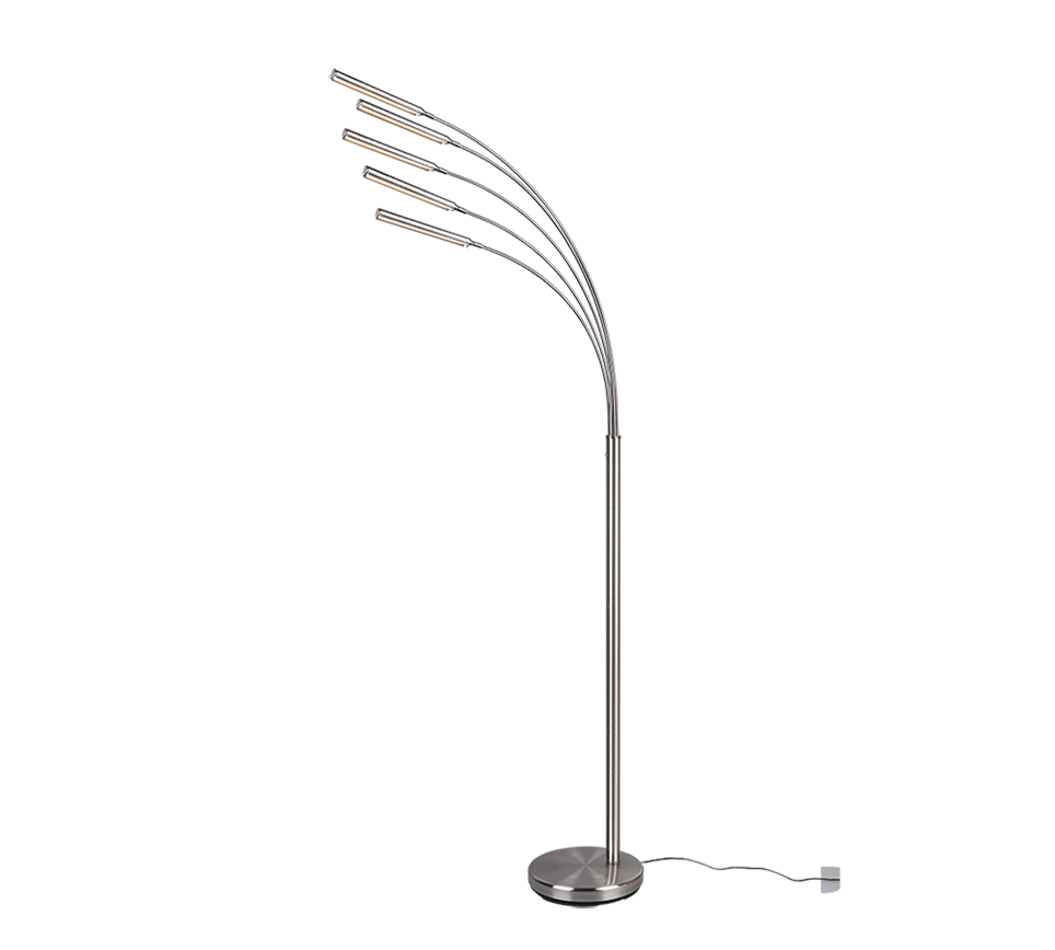 Reed LED floor lamp brushed steel — R41031507