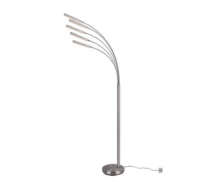 Reed LED floor lamp brushed steel — R41031507