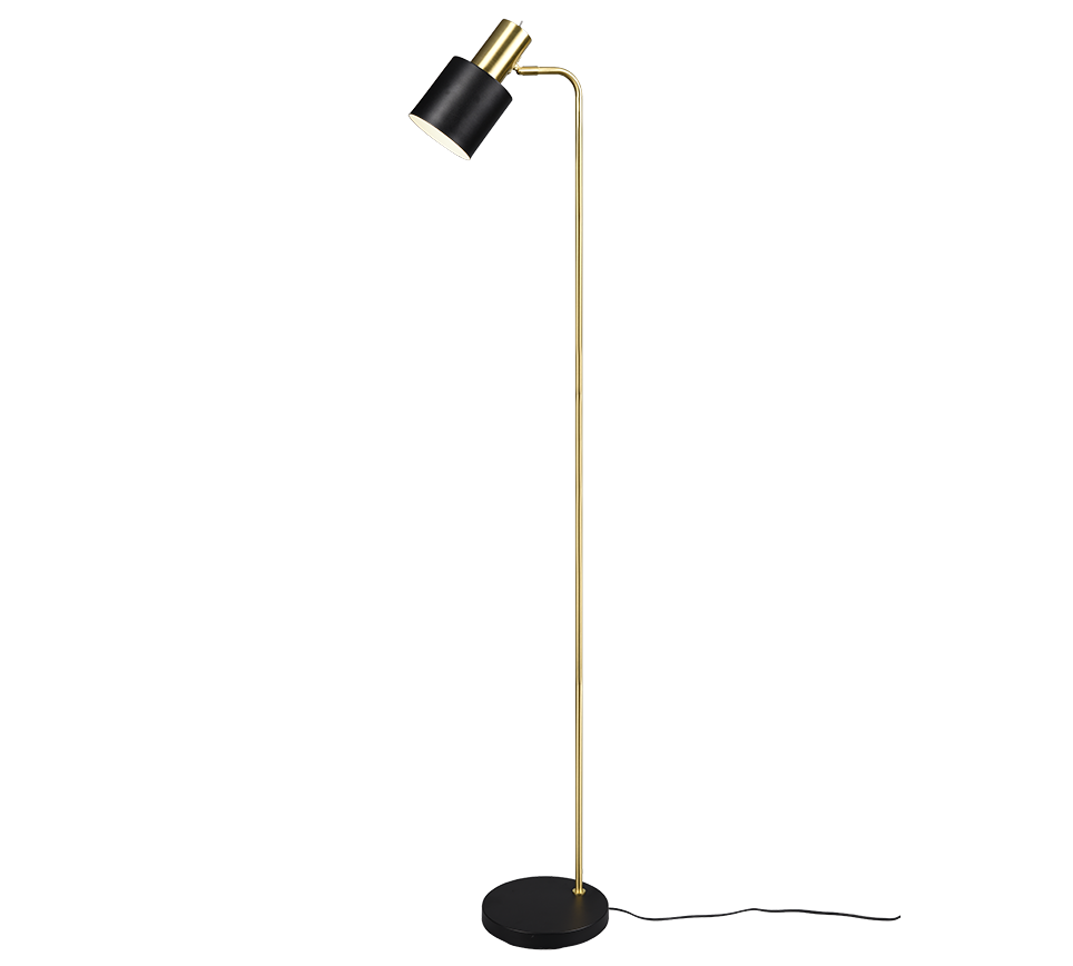 Adam floor lamp E27 matt black/matt brass — R41041080