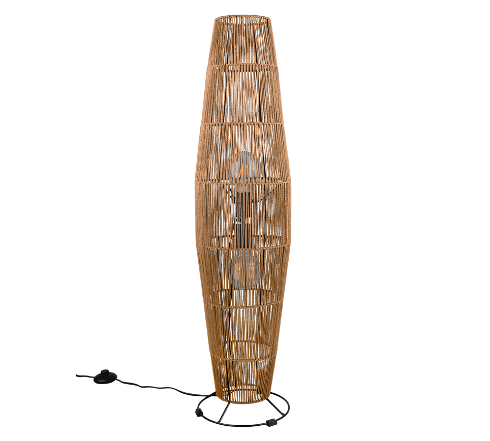 Miki floor lamp 2xE27 brown/paper yarn — R41102026