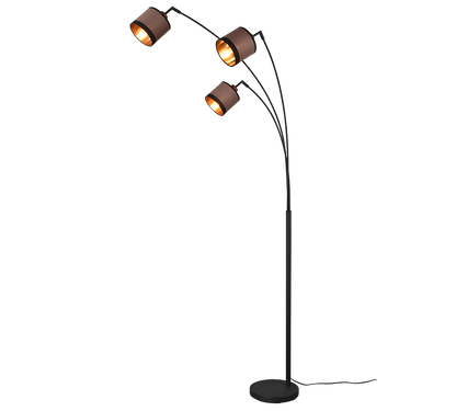 Davos floor lamp 3-pc E14 matt black/greige — R41553041