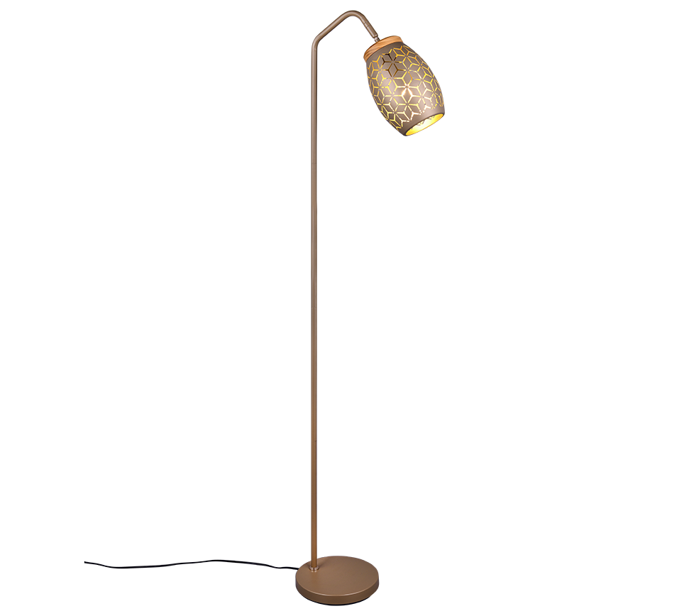 Bidar floor lamp E27 coffee brown — R41571065