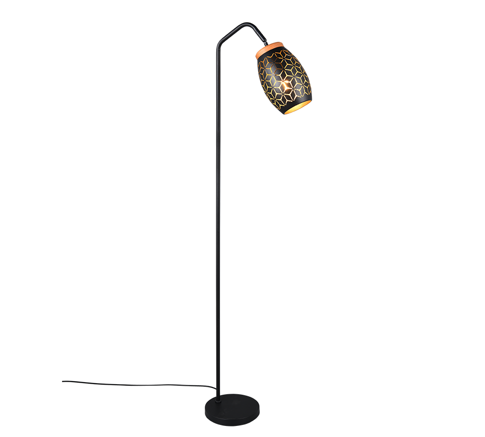 Bidar floor lamp E27 matt black/gold — R41571080