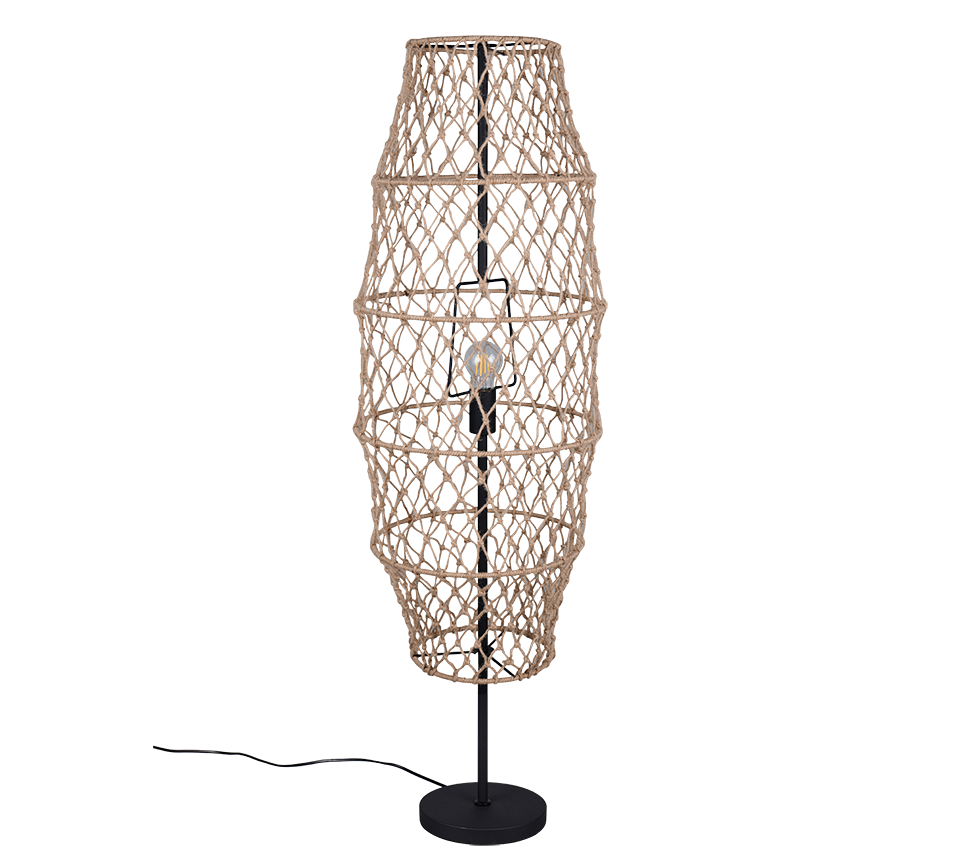 Hive floor lamp E27 natural color/hemp — R41681036