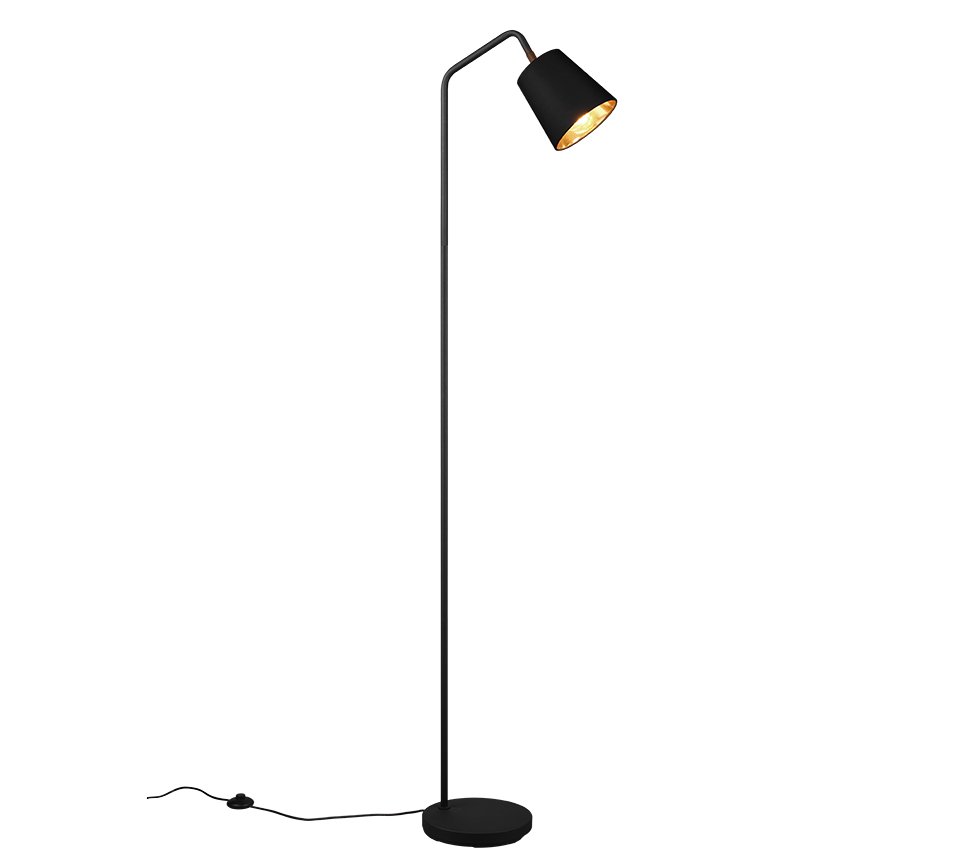 Buddy floor lamp E27 matt black/gold — R41721032