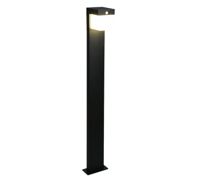 Colombo hybrid solar LED pole lamp 100 cm matt black motion+dusk sensor 4000K — R43286132