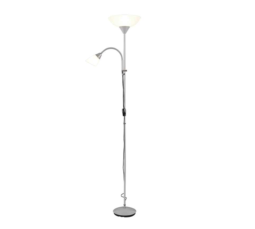 Erzwo floor lamp uplighter E27 + E14 grey — R4393-87