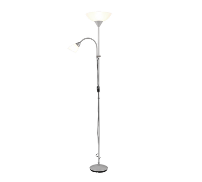 Erzwo floor lamp uplighter E27 + E14 grey — R4393-87