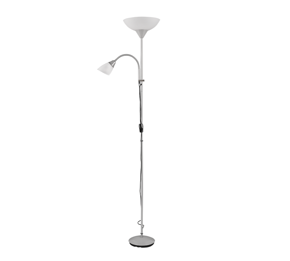 Erzwo floor lamp uplighter E27 + E14 grey — R4393-87