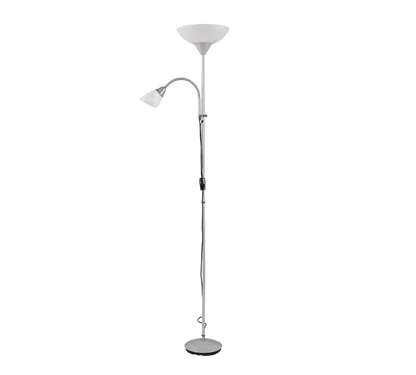 Erzwo floor lamp uplighter E27 + E14 grey — R4393-87