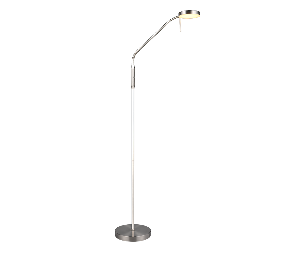 Moreno LED floor lamp brushed steel rechargeable — R44561107