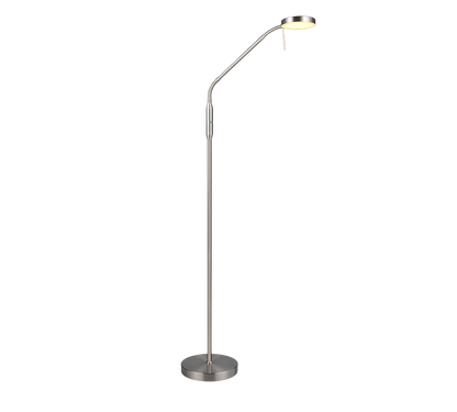 Moreno LED floor lamp brushed steel rechargeable — R44561107