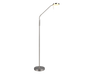 Moreno LED floor lamp brushed steel rechargeable — R44561107